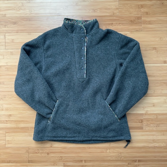 MOVING SALE 🚚 RARE LLBean Vintage Fleece Floral Pullover - Picture 2 of 4